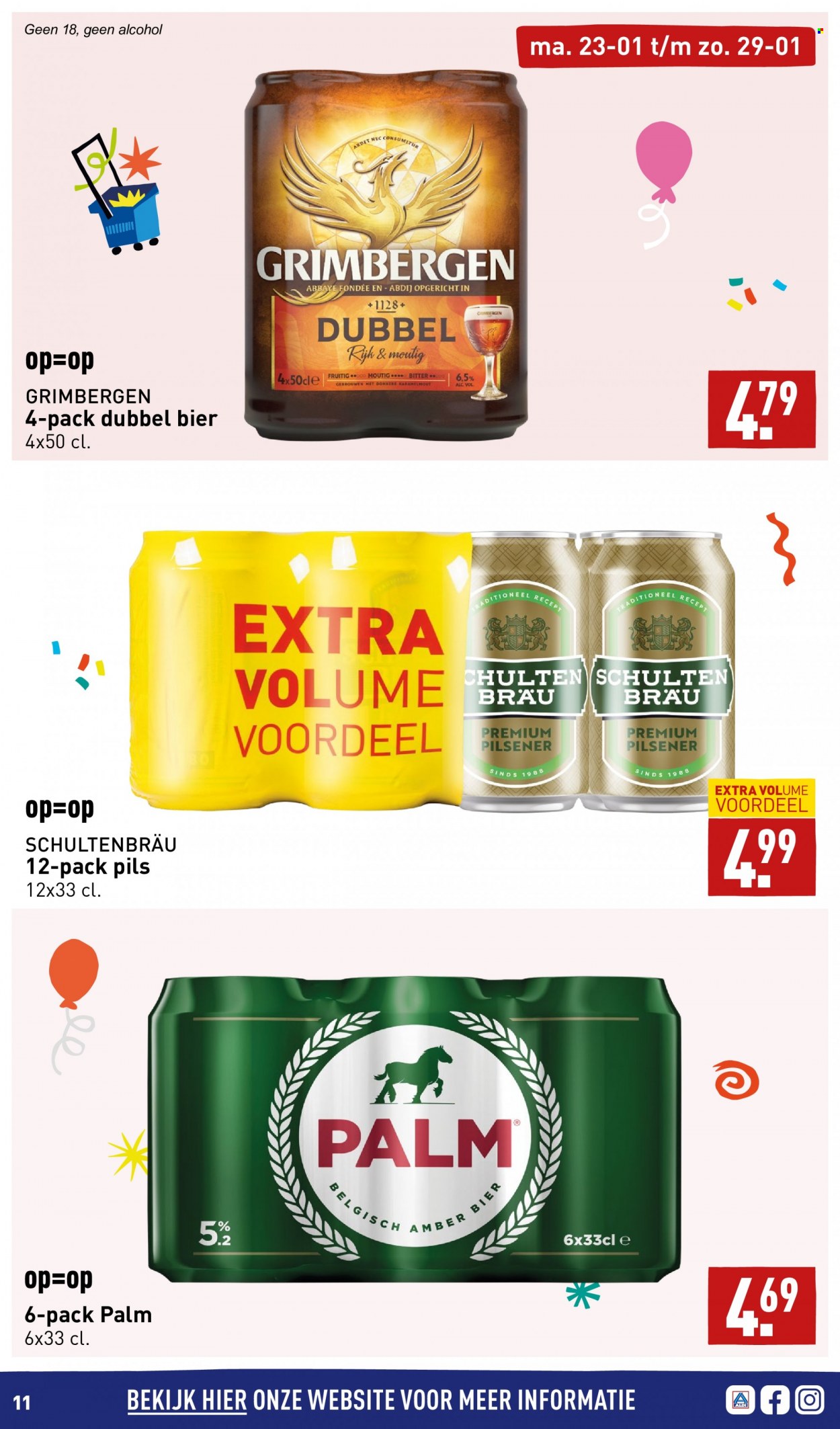 thumbnail - Aldi-aanbieding - 23-1-2023 - 29-1-2023 -  producten in de aanbieding - pilsener, bier, Schultenbräu. Pagina 11.
