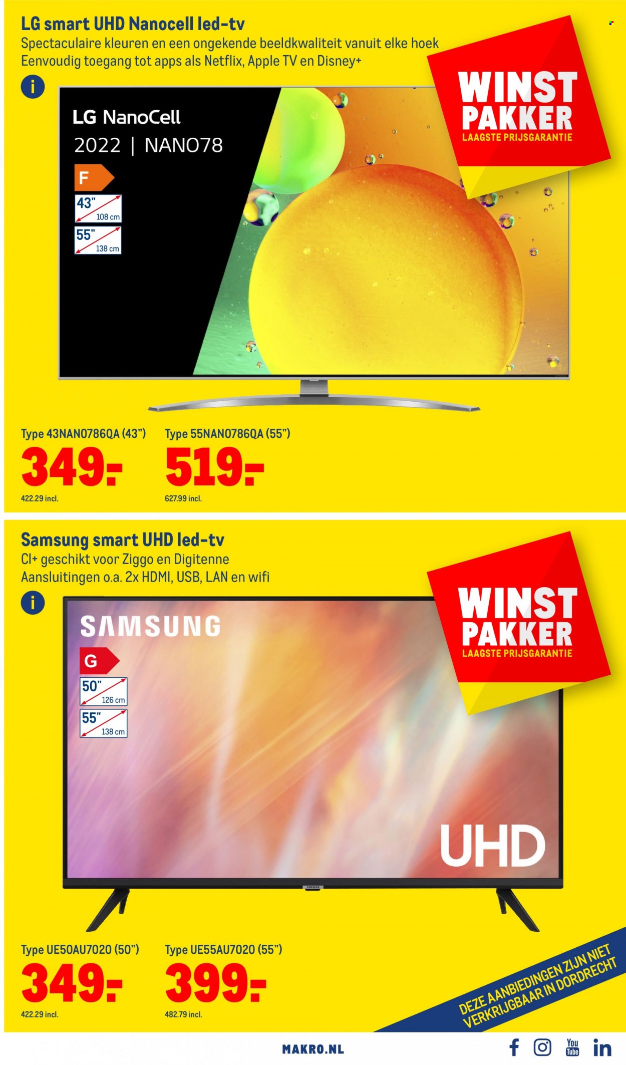 thumbnail - Makro-aanbieding - 1-2-2023 - 14-2-2023 -  producten in de aanbieding - LG, Samsung, HDMI, TV. Pagina 3.