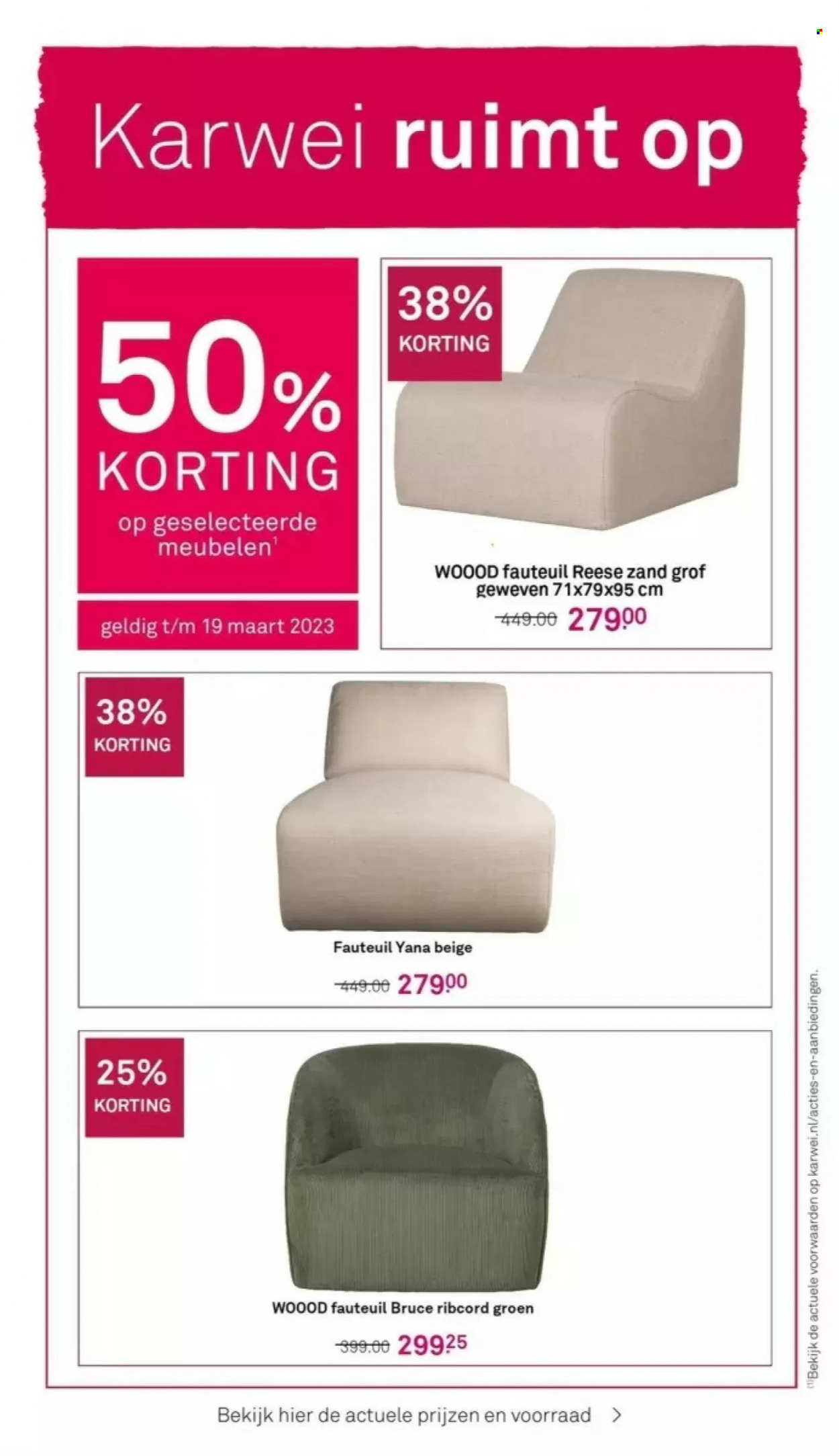 thumbnail - Karwei-aanbieding - 3-2-2023 - 19-3-2023 -  producten in de aanbieding - fauteuil. Pagina 7.