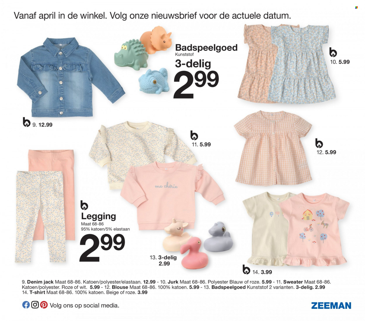 thumbnail - Zeeman-aanbieding - 1-2-2023 - 31-7-2023 -  producten in de aanbieding - jurk, blouse. Pagina 29.