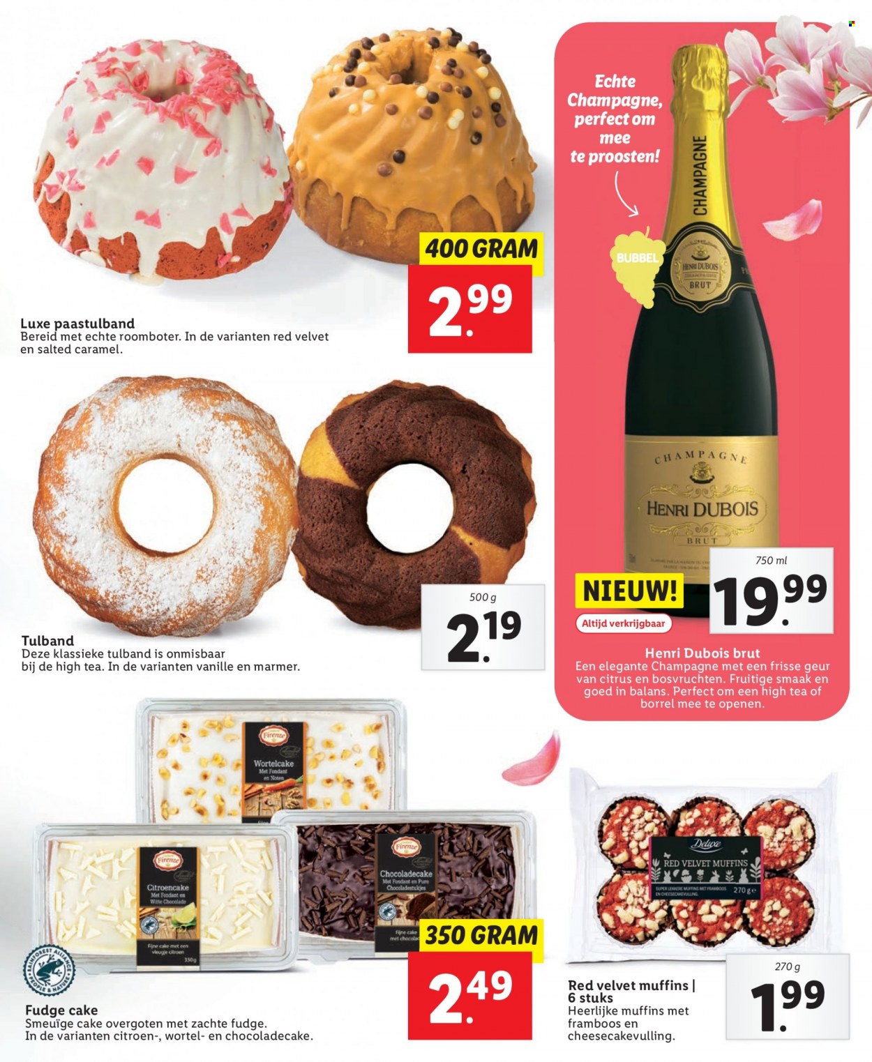 thumbnail - Lidl-aanbieding -  producten in de aanbieding - muffins, citroen, thee, champagne. Pagina 15.