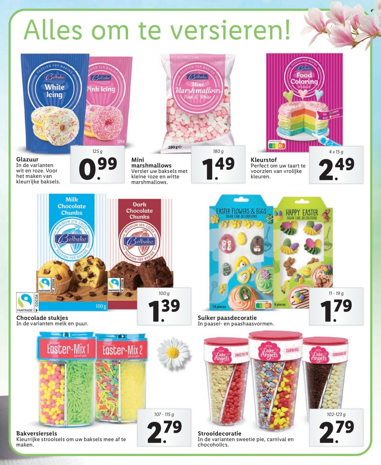 thumbnail - Lidl-aanbieding -  producten in de aanbieding - chocolade, Marshmallows, suiker, bloemen. Pagina 19.
