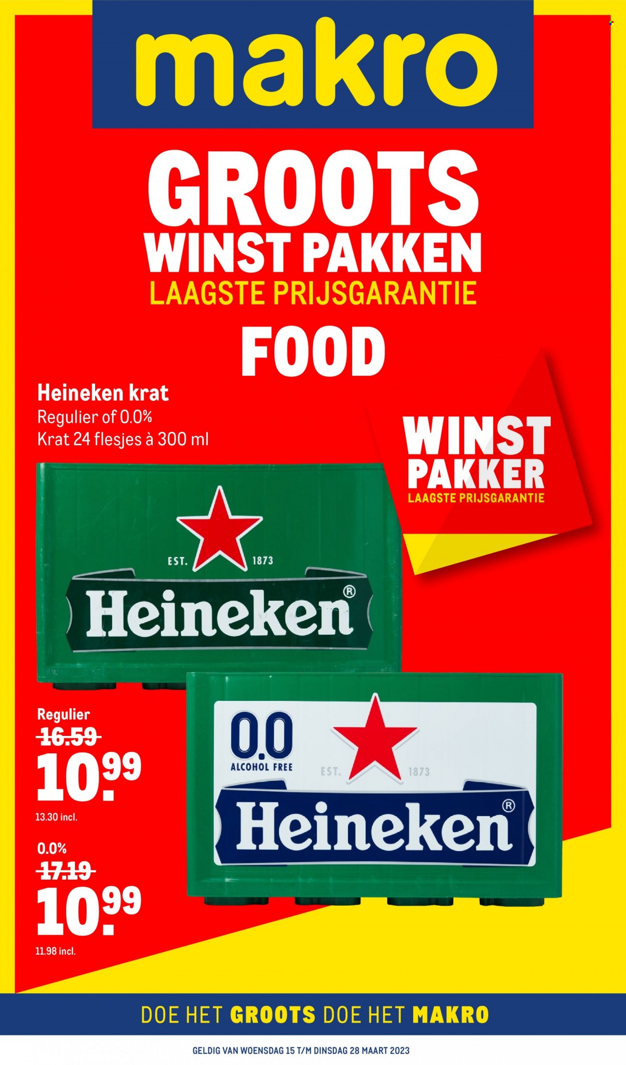 Makro-aanbieding - 15-3-2023 - 28-3-2023 -  producten in de aanbieding - Heineken, bier. Pagina 1.