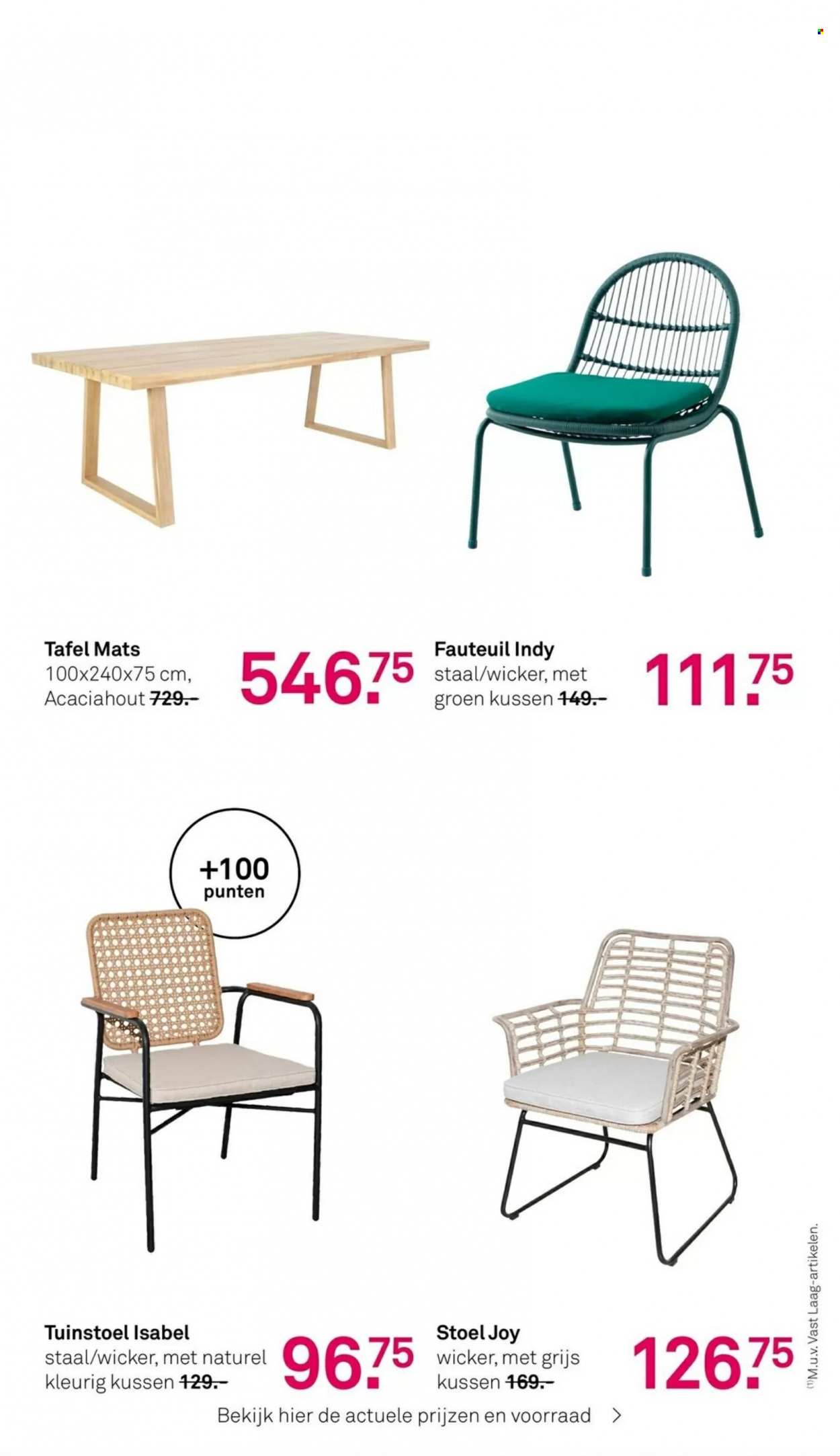 thumbnail - Karwei-aanbieding - 20-3-2023 - 2-4-2023 -  producten in de aanbieding - kussen, tafel, stoel, fauteuil. Pagina 3.