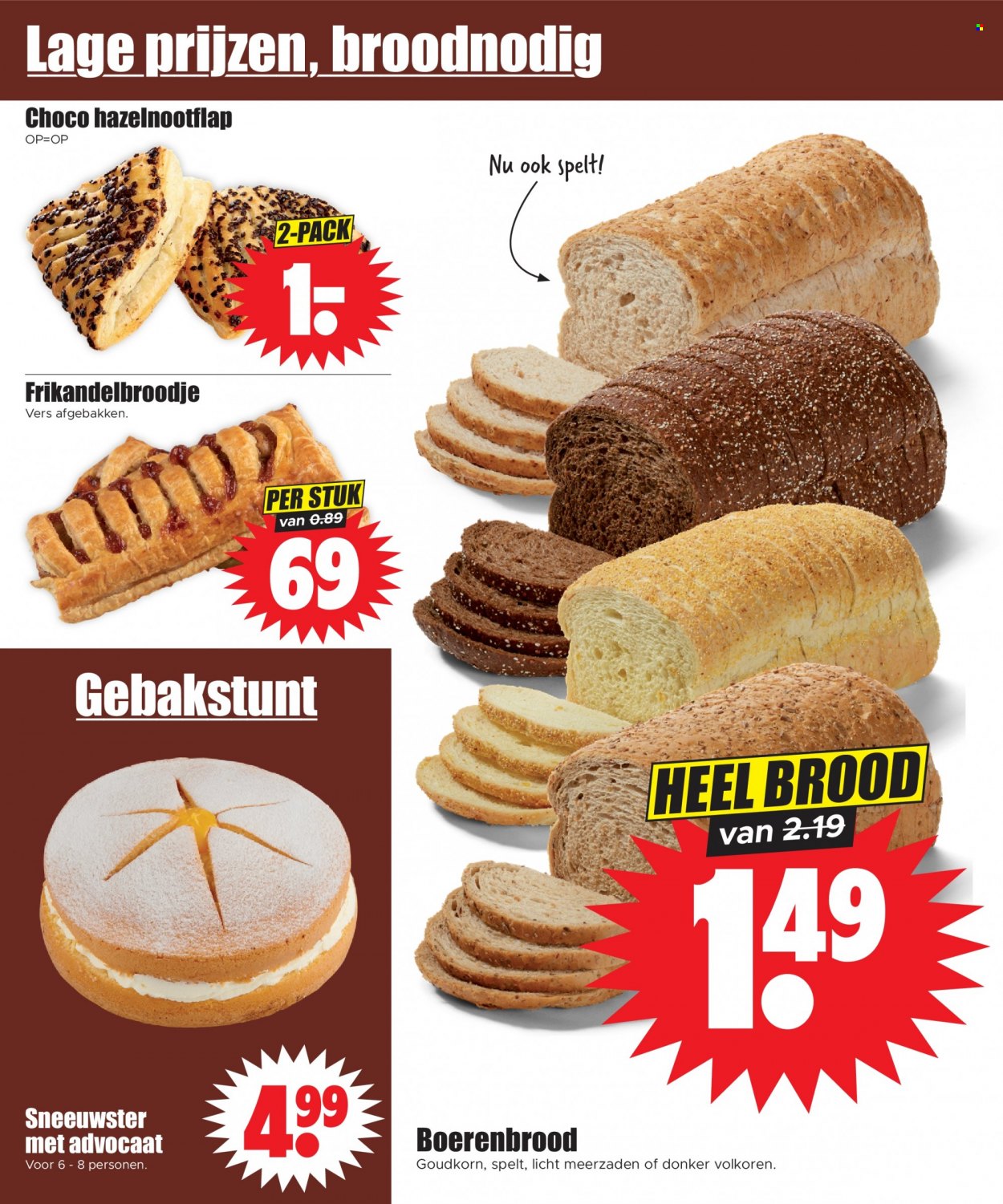 thumbnail - Dirk-aanbieding - 29-3-2023 - 4-4-2023 -  producten in de aanbieding - brood, sneeuwster, Spelt, Advocaat. Pagina 6.