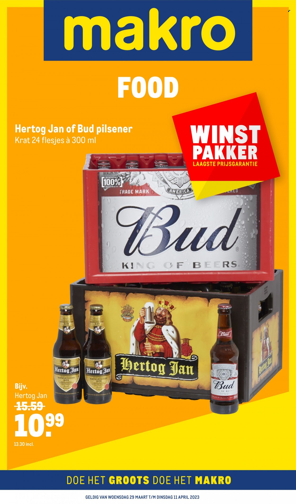 thumbnail - Makro-aanbieding - 29-3-2023 - 11-4-2023 -  producten in de aanbieding - pilsener, Hertog Jan, bier. Pagina 1.