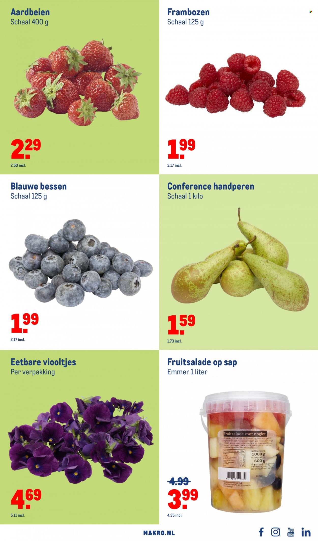 thumbnail - Makro-aanbieding - 29-3-2023 - 11-4-2023 -  producten in de aanbieding - meloen, aardbeien, druiven, sinaasappels, frambozen, fruitsalade, bosbessen, suiker. Pagina 35.