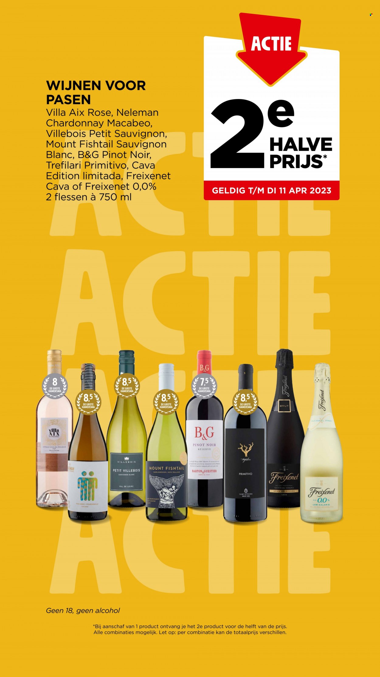 thumbnail - Jumbo-aanbieding - 29-3-2023 - 4-4-2023 -  producten in de aanbieding - Cava, Chardonnay, Pinot Noir, Sauvignon Blanc, wijn. Pagina 43.