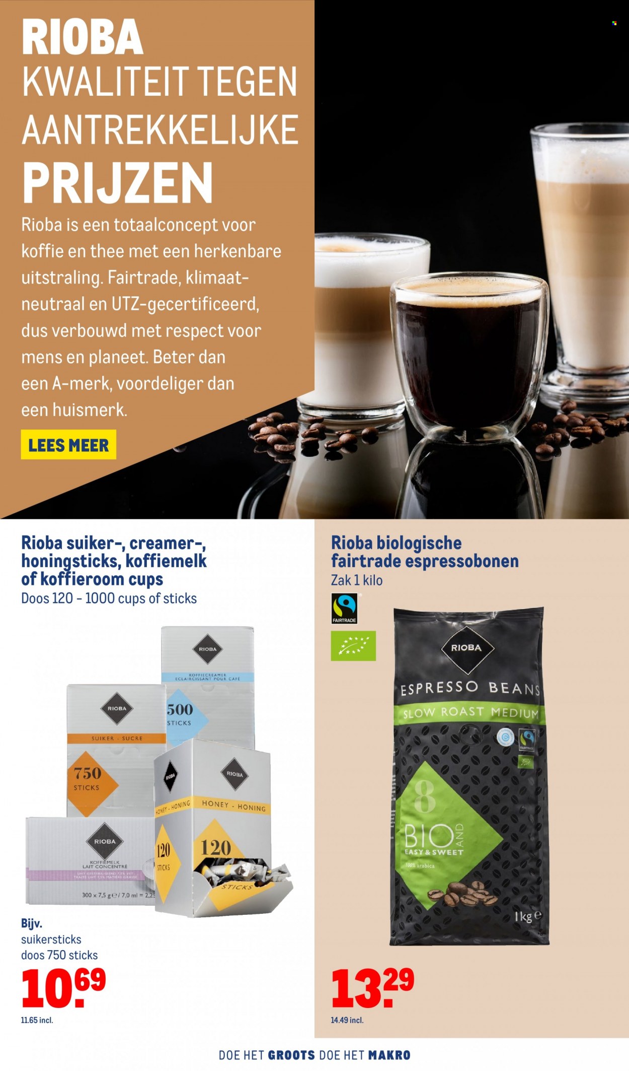thumbnail - Makro-aanbieding - 29-3-2023 - 25-4-2023 -  producten in de aanbieding - koffiemelk, suiker, thee, koffie, Espresso. Pagina 22.