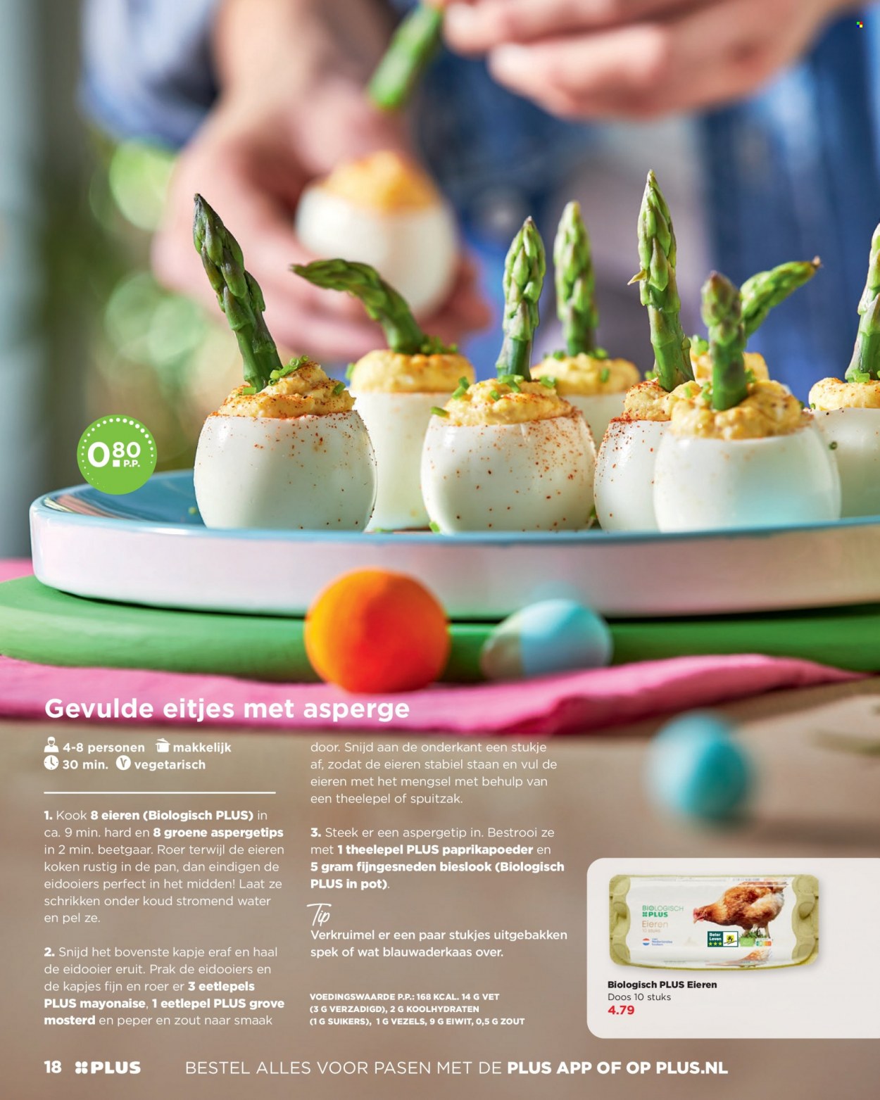 thumbnail - Plus-aanbieding -  producten in de aanbieding - bieslook, groene asperges, mayonaise, paprikapoeder, mosterd. Pagina 18.