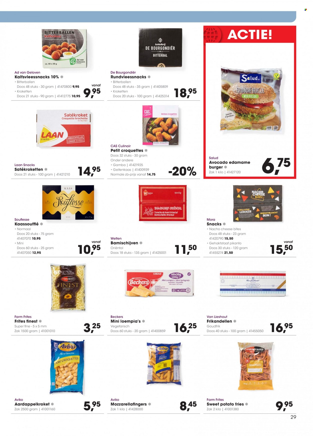 thumbnail - Hanos-aanbieding - 22-5-2023 - 4-6-2023 -  producten in de aanbieding - edamame, avocado, Aviko, frites. Pagina 29.