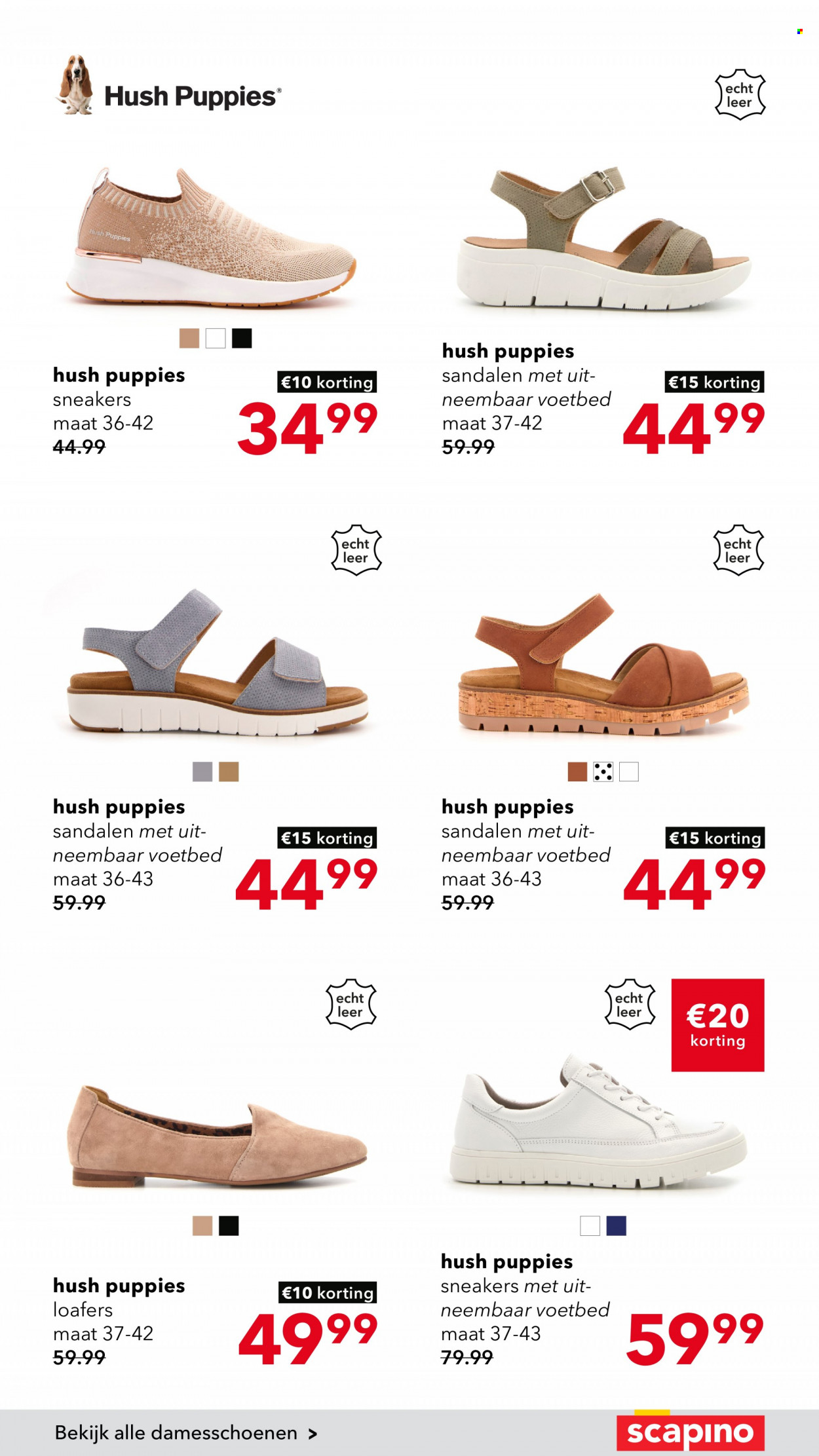 thumbnail - Scapino-aanbieding - 22-5-2023 - 4-6-2023 -  producten in de aanbieding - Hush Puppies, loafers, sandalen, sneakers. Pagina 3.