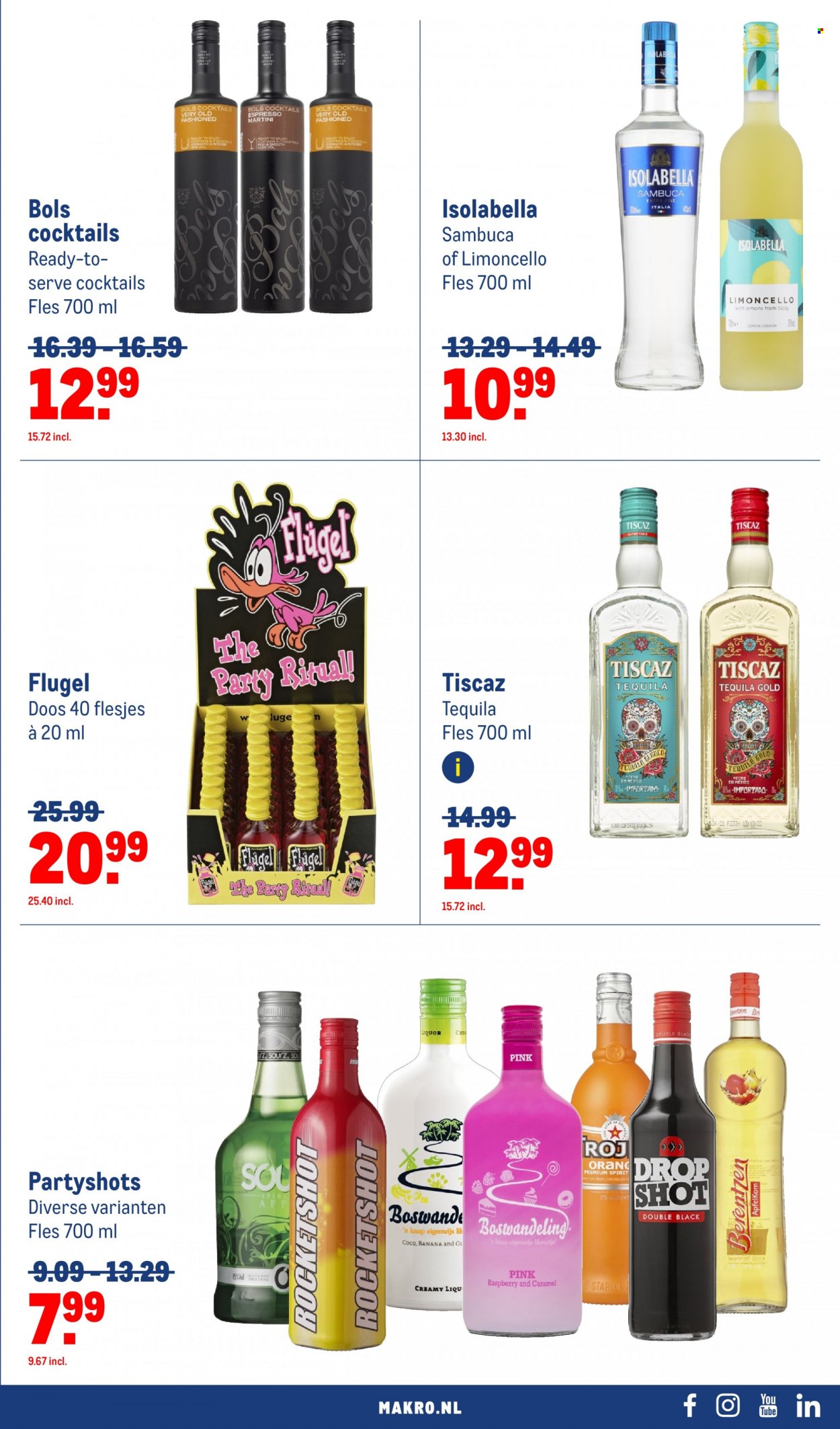 thumbnail - Makro-aanbieding - 24-5-2023 - 20-6-2023 -  producten in de aanbieding - liqueur, Tequila, Bols, Sambuca. Pagina 19.