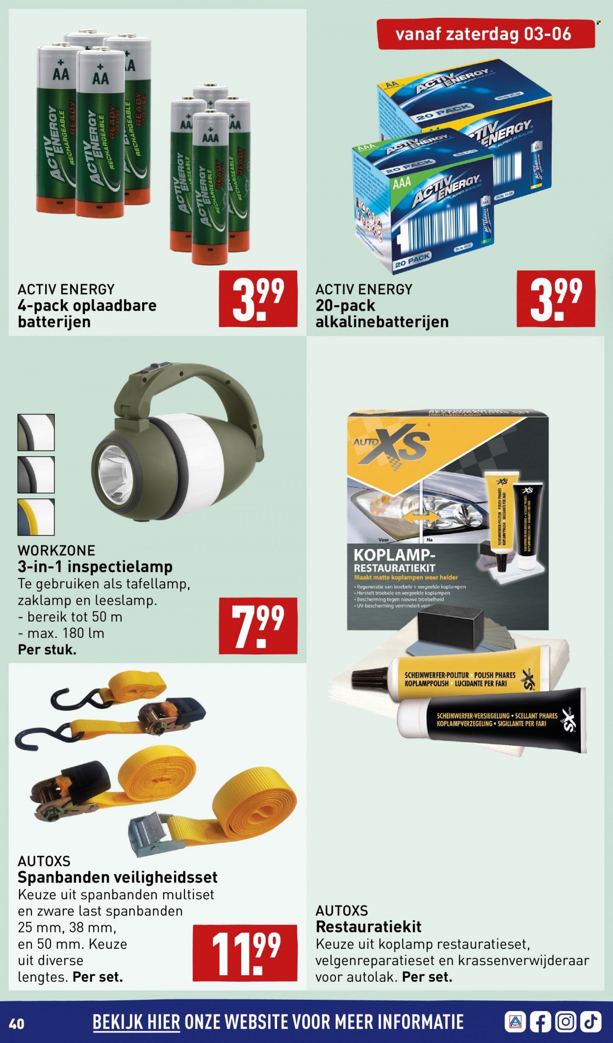 thumbnail - Aldi-aanbieding - 30-5-2023 - 4-6-2023 -  producten in de aanbieding - batterijen. Pagina 40.