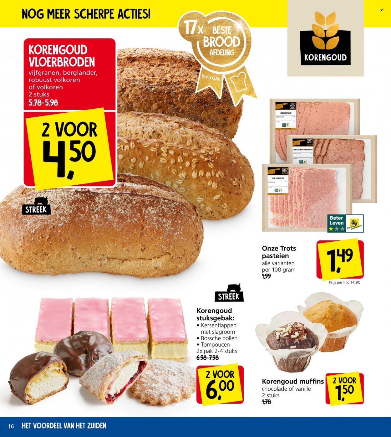 thumbnail - Jan Linders-aanbieding - 30-5-2023 - 4-6-2023 -  producten in de aanbieding - brood, muffins, chocolade. Pagina 16.