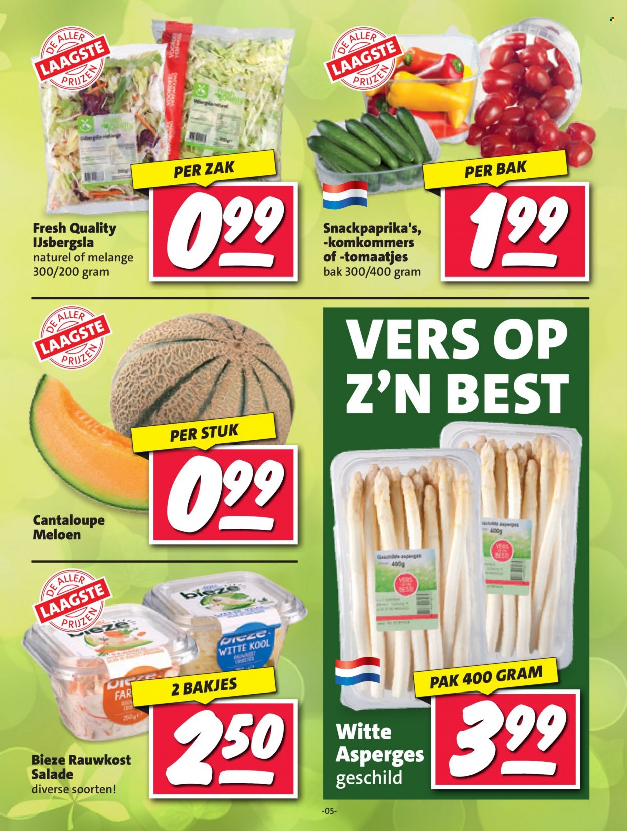 thumbnail - Nettorama-aanbieding - 29-5-2023 - 4-6-2023 -  producten in de aanbieding - asperges, meloen, witte asperges, cantaloupe. Pagina 5.
