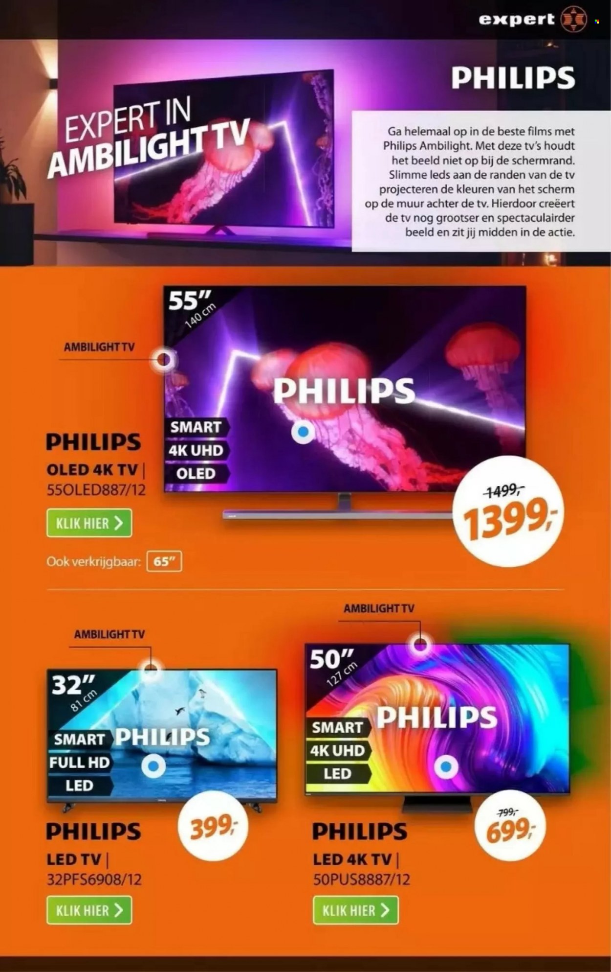thumbnail - Expert-aanbieding - 29-5-2023 - 4-6-2023 -  producten in de aanbieding - Philips, full hd, led tv, TV. Pagina 4.