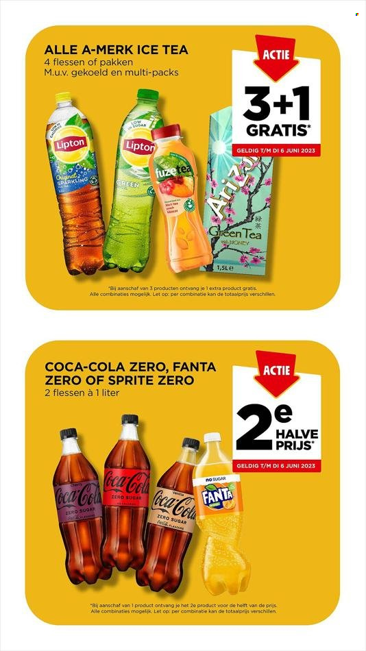 thumbnail - Jumbo-aanbieding - 31-5-2023 - 6-6-2023 -  producten in de aanbieding - Coca-Cola, Lipton, Sprite, Fanta, ice tea, thee, fuzetea. Pagina 31.