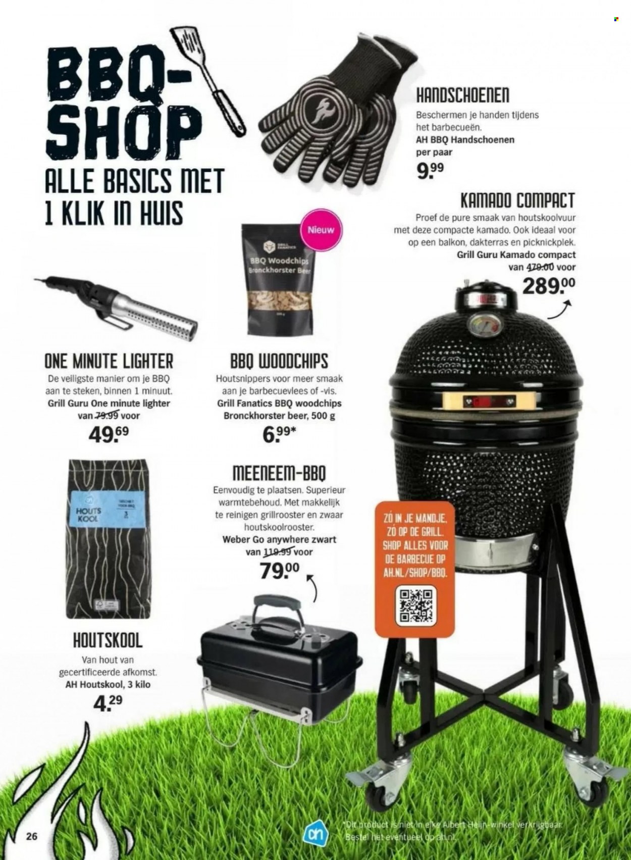 thumbnail - Albert Heijn-aanbieding -  producten in de aanbieding - BBQ, houtskool. Pagina 22.