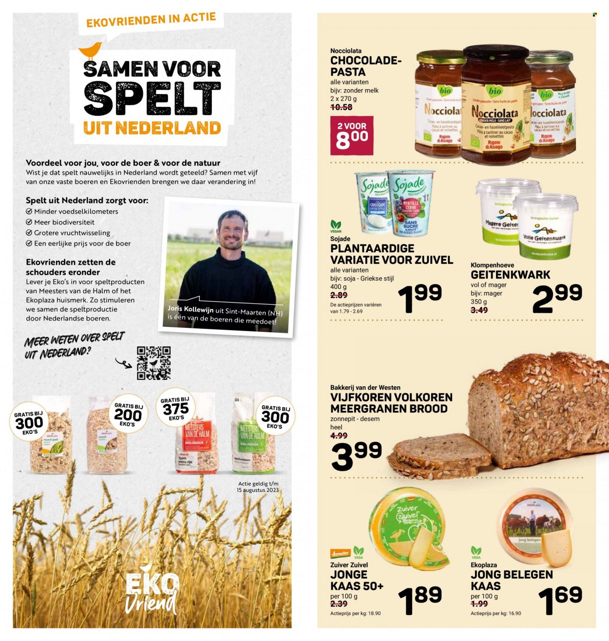 thumbnail - Ekoplaza-aanbieding - 31-5-2023 - 6-6-2023 -  producten in de aanbieding - brood, belegen kaas, Jonge Kaas, kaas, melk, Spelt. Pagina 3.