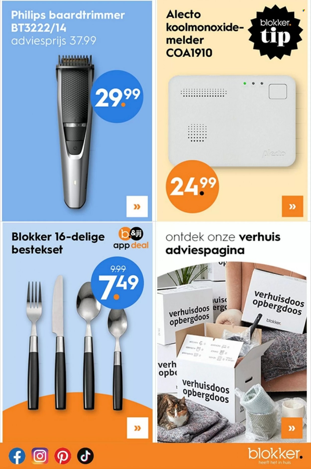 thumbnail - Blokker-aanbieding - 5-6-2023 - 18-6-2023 -  producten in de aanbieding - bestekset, Philips, baardtrimmer. Pagina 14.