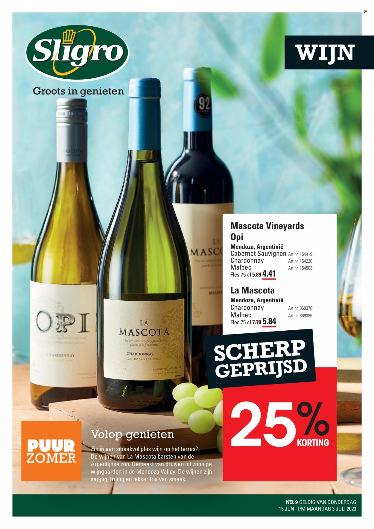 Sligro-aanbieding - 15-6-2023 - 3-7-2023. Pagina 1