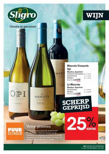Sligro-aanbieding - 15-6-2023 - 3-7-2023.