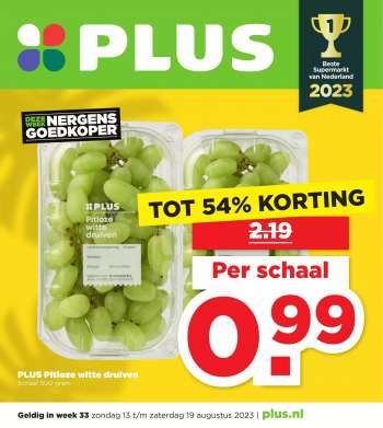 Plus-aanbieding - 13-8-2023 - 19-8-2023.