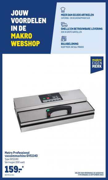 Makro-aanbieding - 30-8-2023 - 12-9-2023.