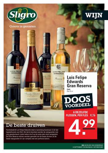 Sligro-aanbieding - 13-9-2023 - 2-10-2023.