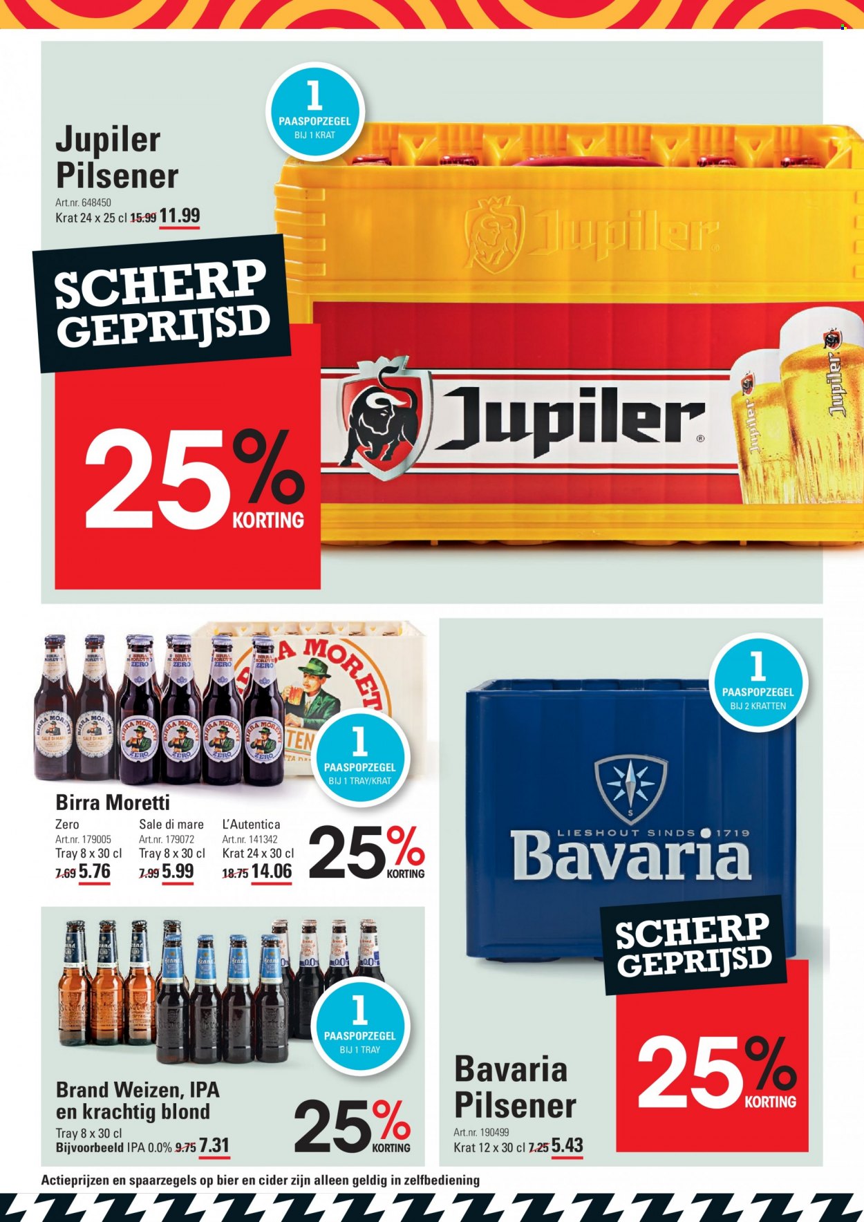 Sligro-aanbieding - 25-1-2024 - 19-2-2024 -  producten in de aanbieding - pilsener, Jupiler, Bavaria, bier, Birra Moretti, IPA, alcohol. Pagina 3.