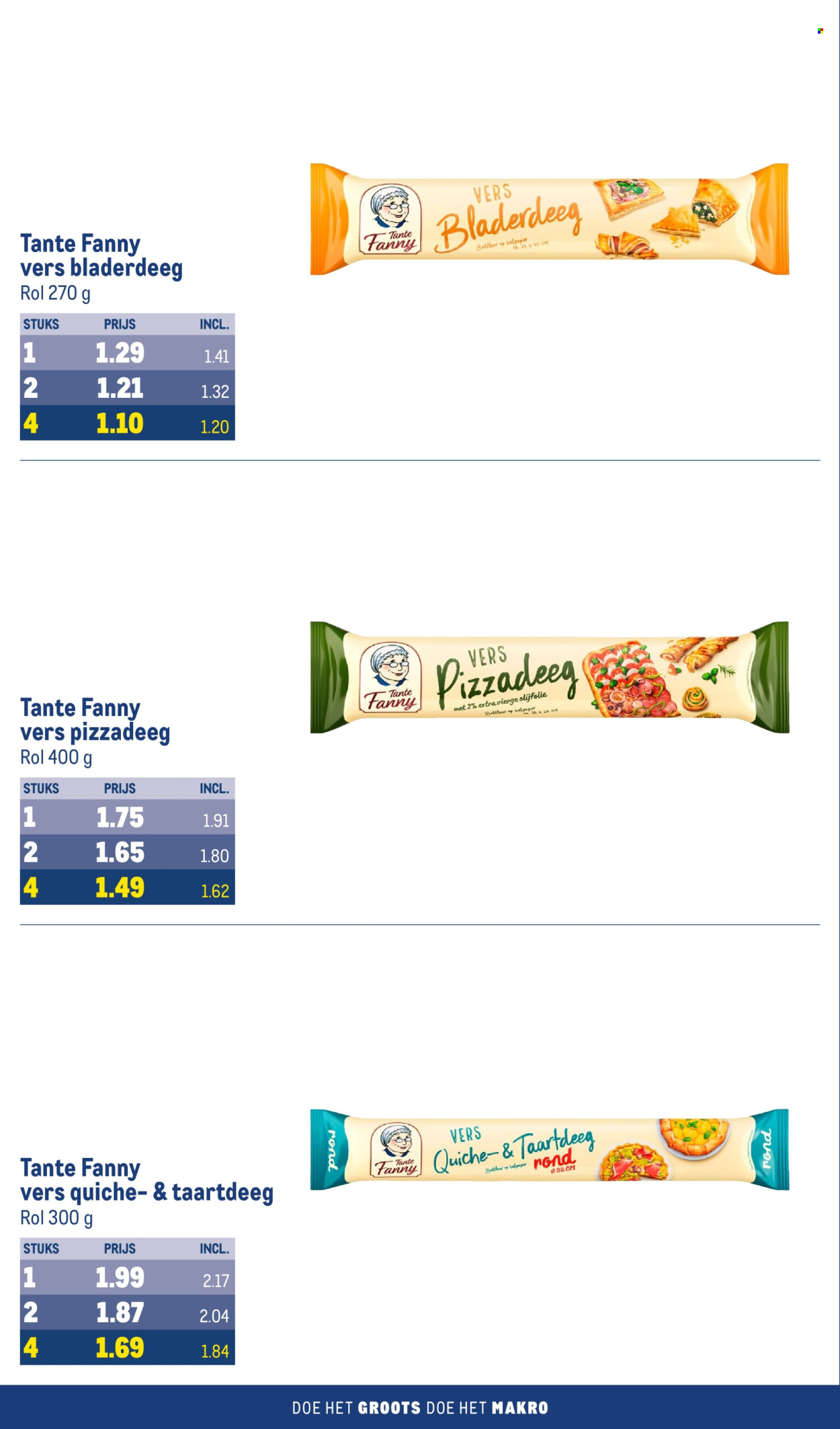 Makro-aanbieding - 14-2-2024 - 27-2-2024 -  producten in de aanbieding - bal, quiche, bladerdeeg, pizzadeeg, olijfolie, bakpapier. Pagina 38.