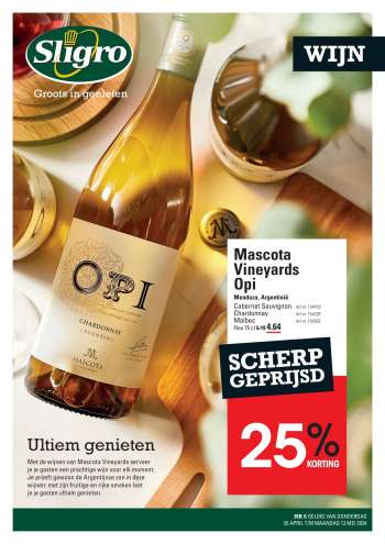Sligro-aanbieding - 25-4-2024 - 13-5-2024.
