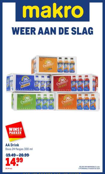Makro-aanbieding - 31-7-2024 - 27-8-2024.