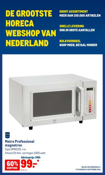 Makro-aanbieding - 11-9-2024 - 24-9-2024.