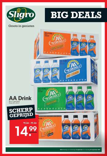 Sligro-aanbieding - 12-9-2024 - 30-9-2024.