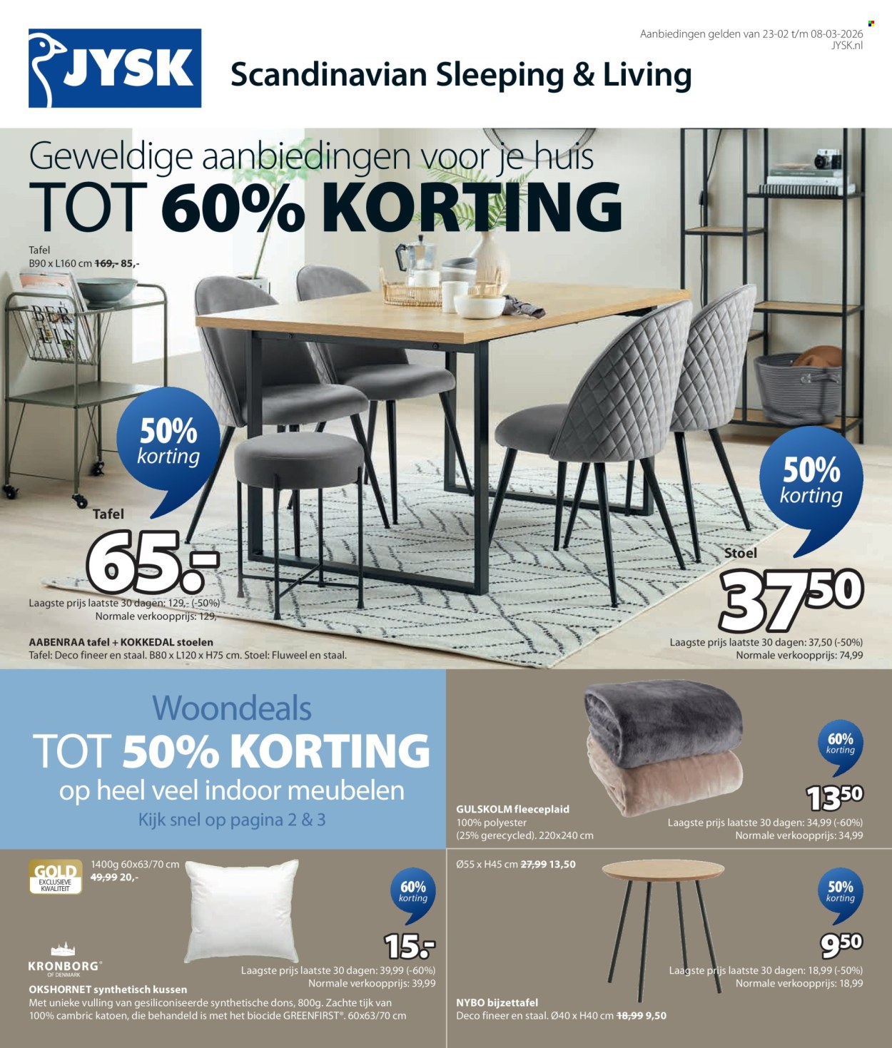 JYSK-aanbieding - 23-2-2026 - 8-3-2026. Pagina 1