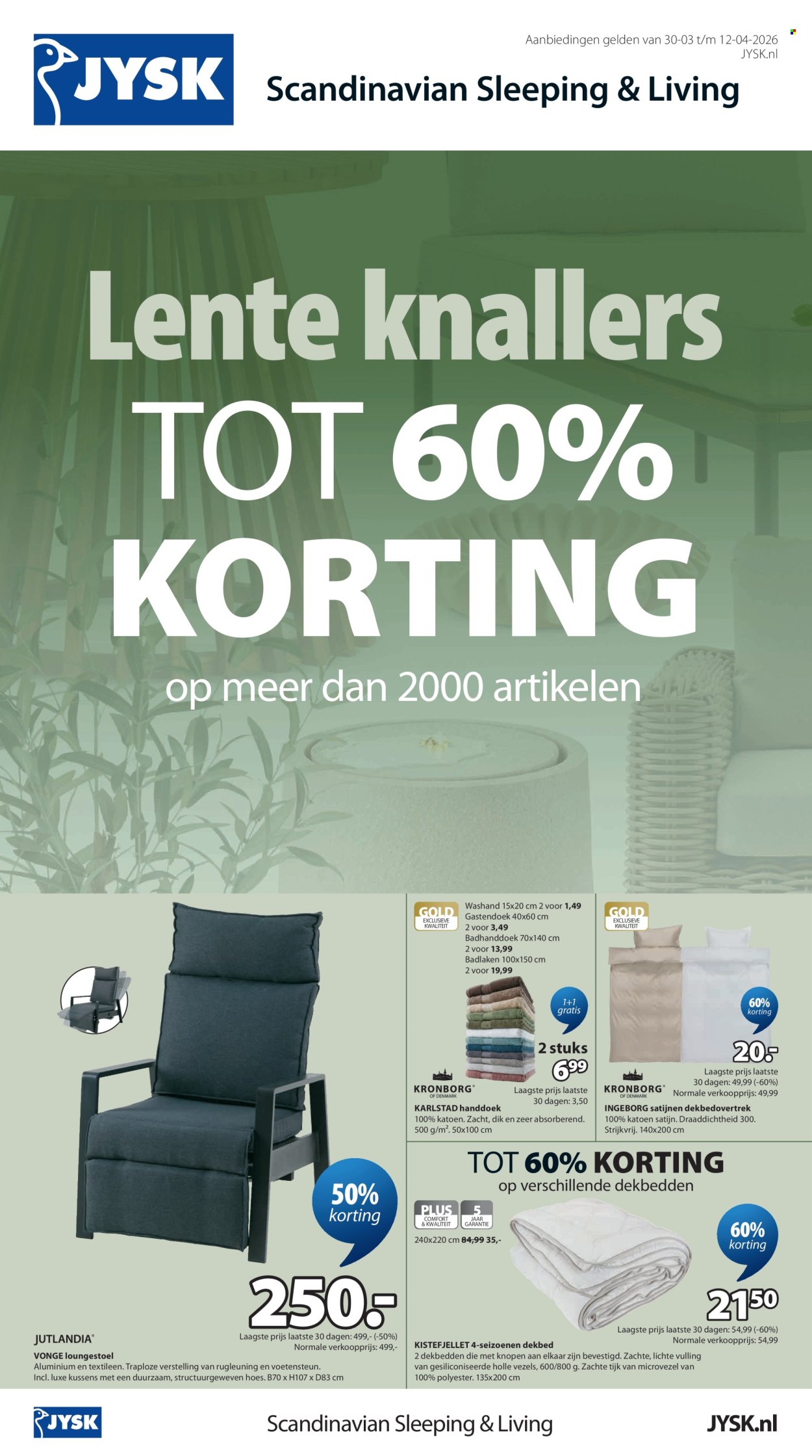 JYSK-aanbieding - 30-3-2026 - 12-4-2026. Pagina 1