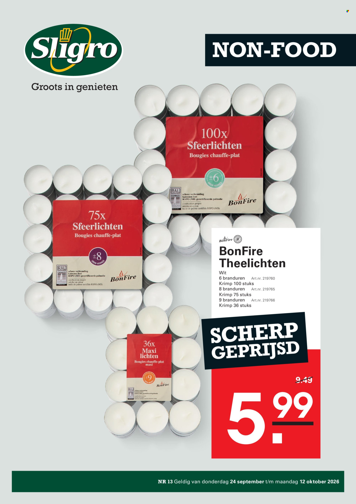 Sligro-aanbieding - 24-9-2026 - 12-10-2026. Pagina 1