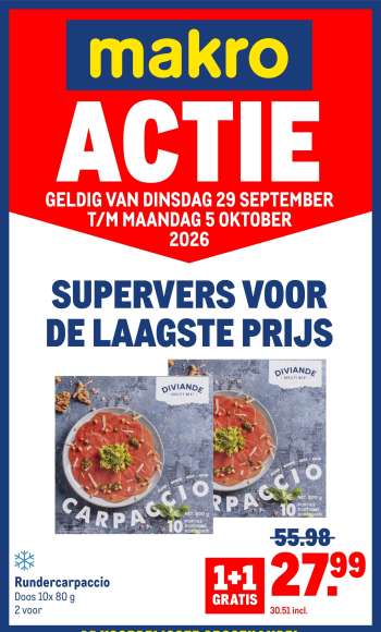 Makro-aanbieding - 29-9-2026 - 5-10-2026.
