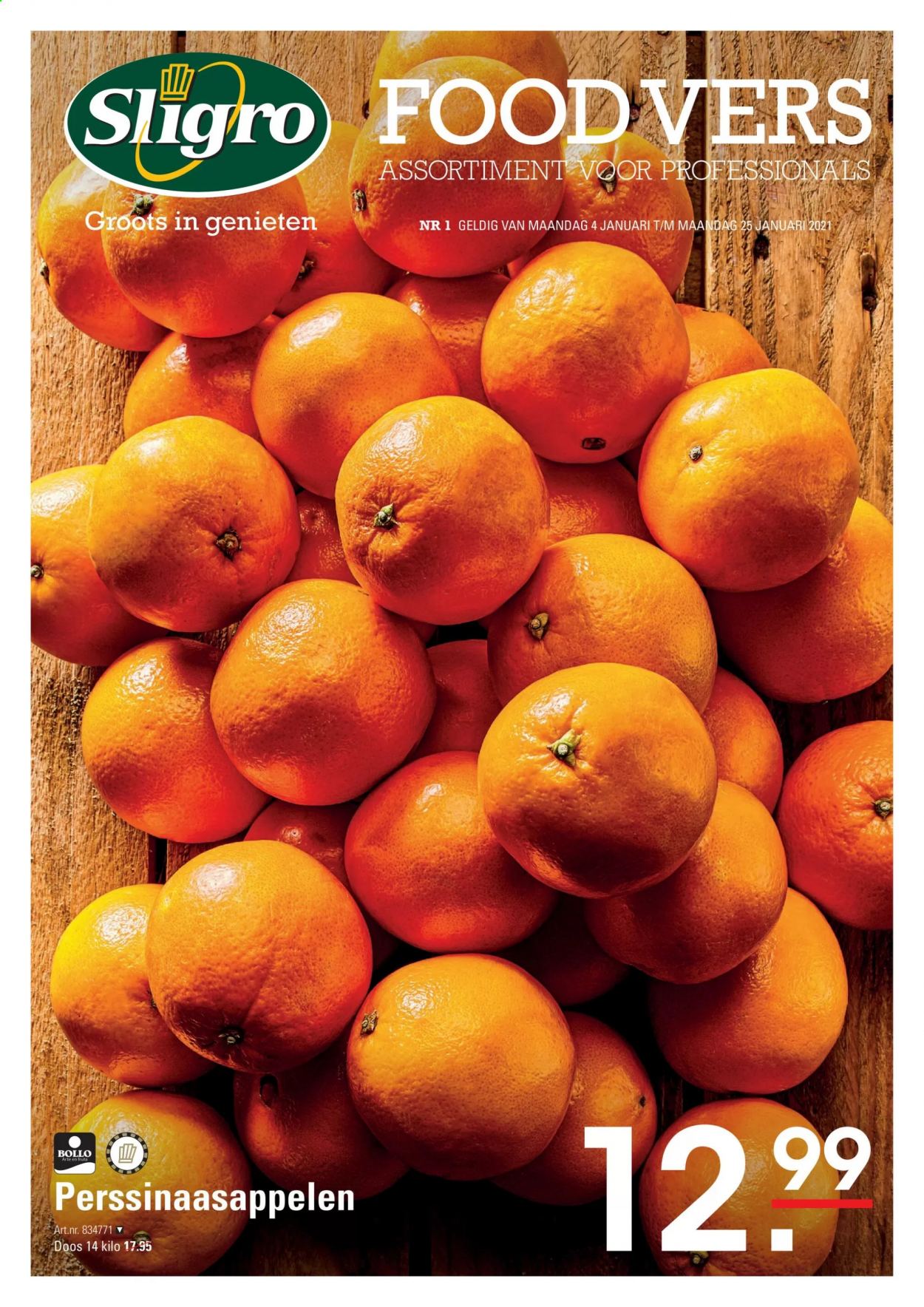 thumbnail - Sligro-aanbieding - 4-1-2021 - 25-1-2021 -  producten in de aanbieding - perssinaasappelen. Pagina 1.