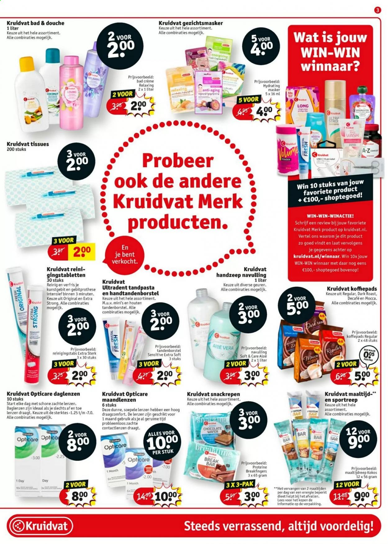 thumbnail - Kruidvat-aanbieding - 12-1-2021 - 17-1-2021 -  producten in de aanbieding - crème, handzeep, tandenborstel, tandpasta, usb. Pagina 3.