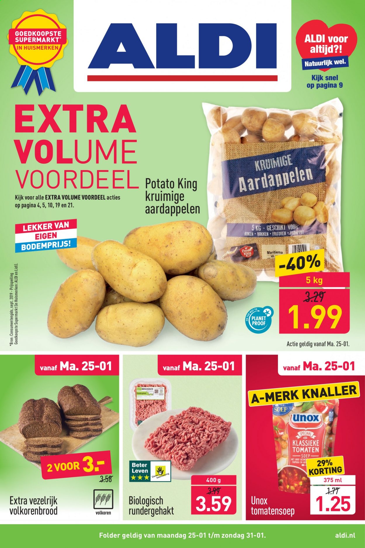 thumbnail - Aldi-aanbieding - 25-1-2021 - 31-1-2021 -  producten in de aanbieding - aardappelen, rundergehakt. Pagina 1.