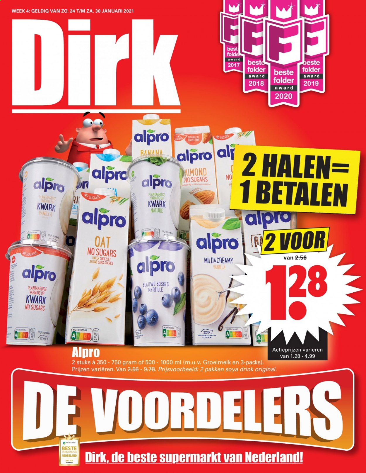 thumbnail - Dirk-aanbieding - 24-1-2021 - 30-1-2021 -  producten in de aanbieding - yoghurt. Pagina 1.