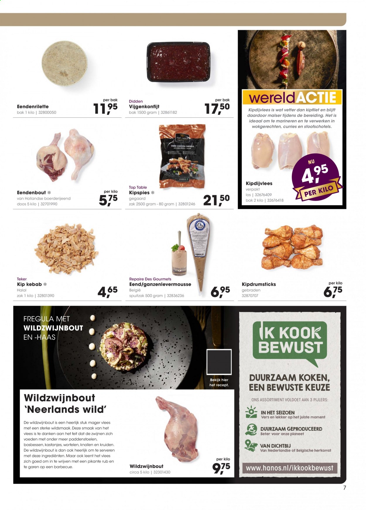 thumbnail - Hanos-aanbieding - 25-1-2021 - 7-2-2021 -  producten in de aanbieding - eendenbout, kipfilet, BBQ. Pagina 7.