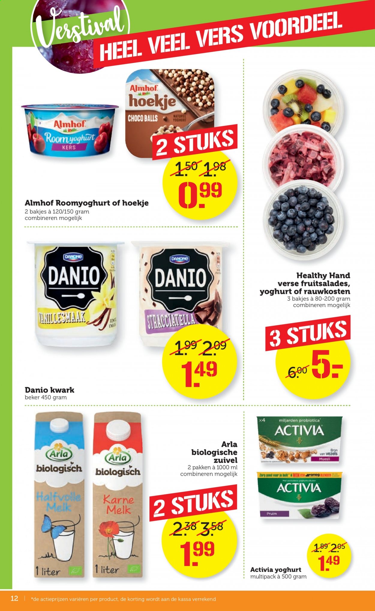 thumbnail - Coop-aanbieding - 1-2-2021 - 7-2-2021 -  producten in de aanbieding - Arla, Danone, Activia, yoghurt, melk. Pagina 12.