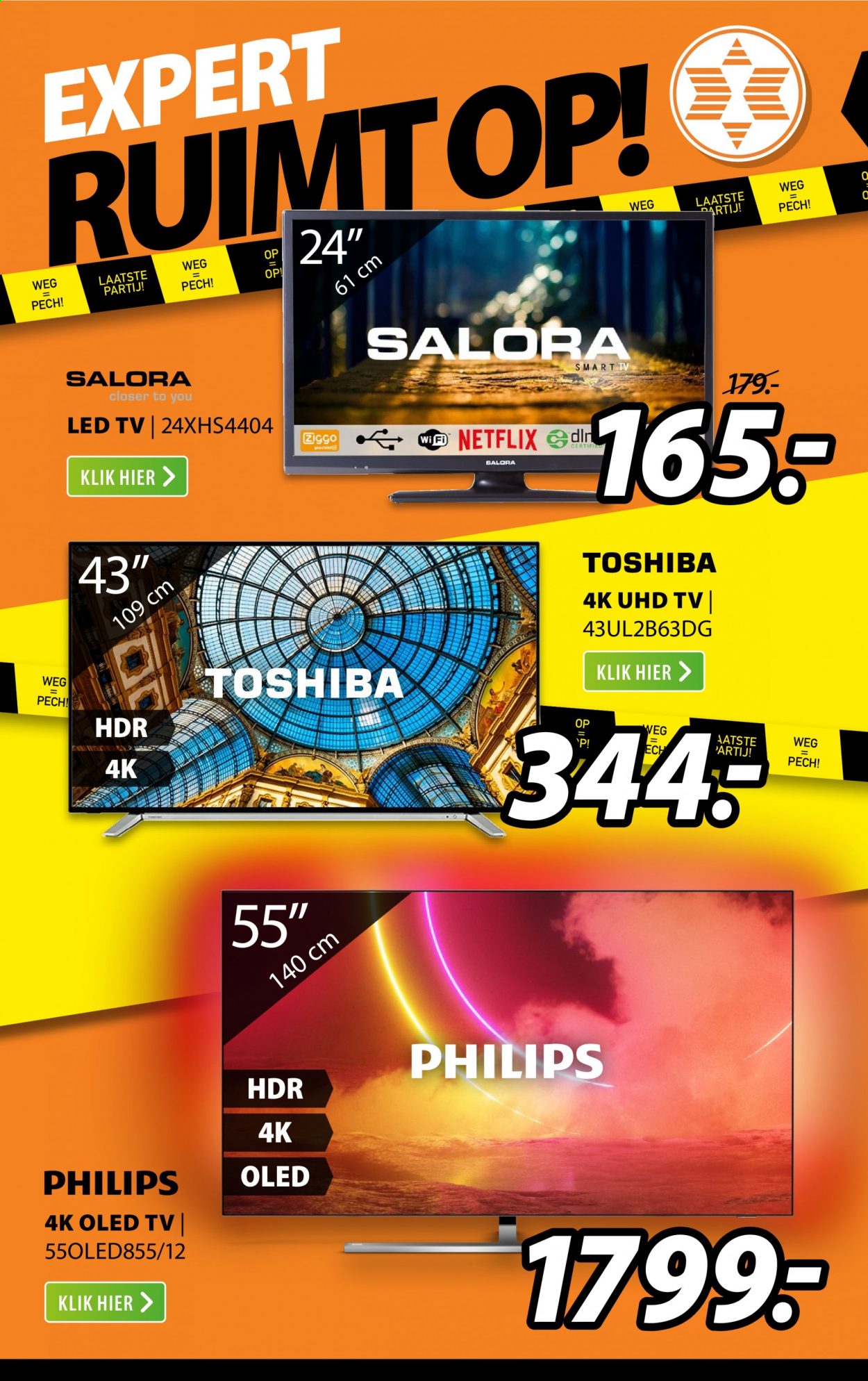 thumbnail - Expert-aanbieding - 1-2-2021 - 7-2-2021 -  producten in de aanbieding - Philips, Toshiba, led tv, TV, uhd tv. Pagina 10.