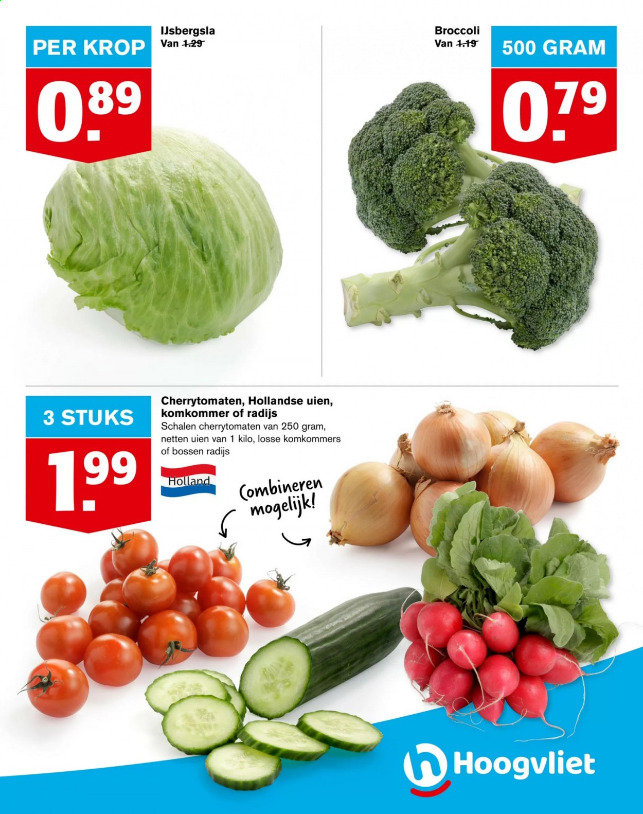 thumbnail - Hoogvliet-aanbieding - 10-2-2021 - 16-2-2021 -  producten in de aanbieding - cherrytomaten, ijsbergsla, komkommer, radijs, broccoli. Pagina 7.