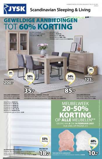 JYSK-aanbieding - 8.2.2021 - 21.2.2021.