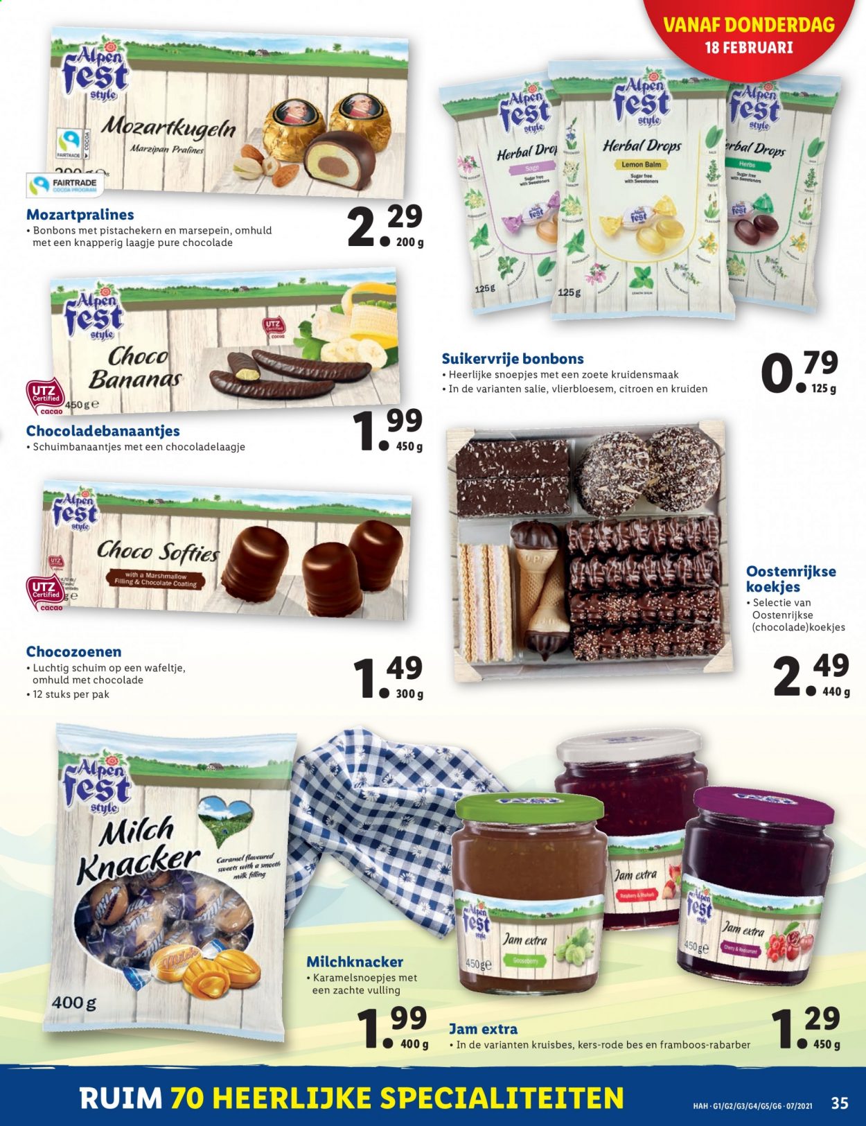 thumbnail - Lidl-aanbieding - 15-2-2021 - 21-2-2021 -  producten in de aanbieding - rabarber, citroen, koekjes, marzipan, pure chocolade, salie. Pagina 35.